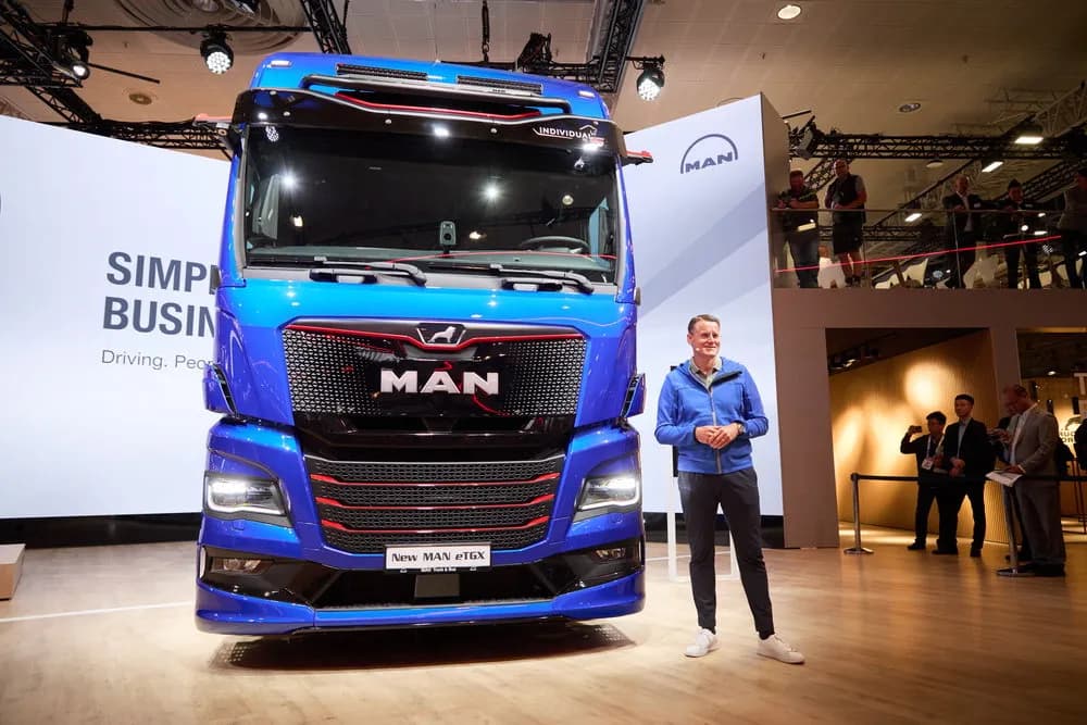 MAN Unveils New eTGX Electric Truck with 720 km Range