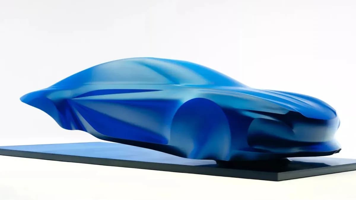 Alpine Unveils Future A110 Silhouette Sculpture for Paris Motor Show